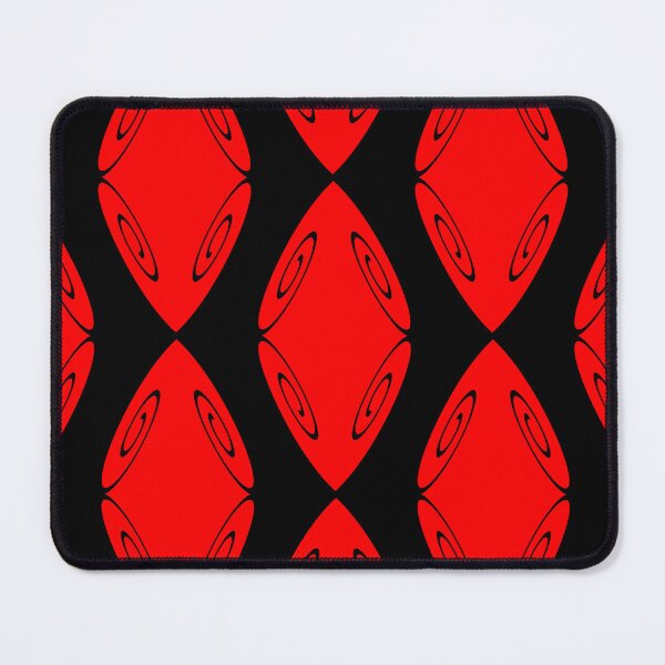 Item preview, Spiral Diamond Shield Red on Black Repeat 5748 designed and sold by Art in My Loft.