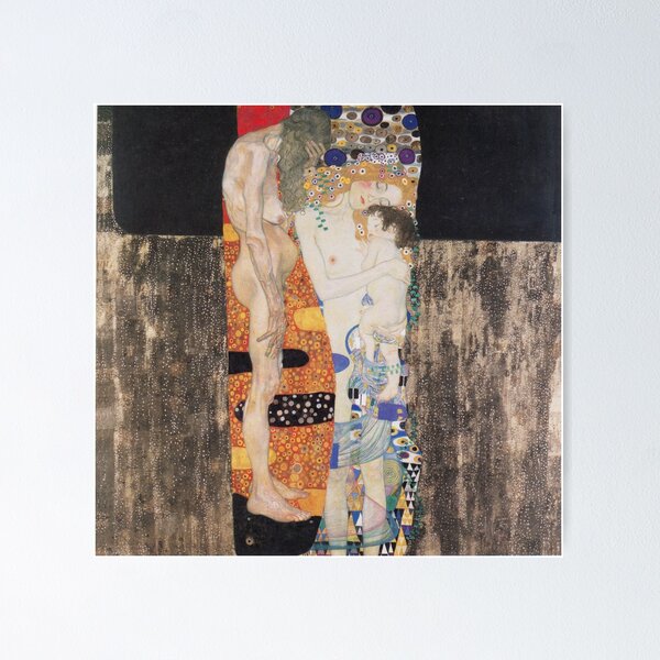Aperçu de l'œuvre Gustav Klimt peintre autrichien Les Trois Âges de la Femme (1905) créée et vendue par TeeARTHY.