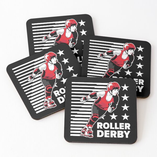 Item preview, Roller Derby Girl - Speed Lines - White/Red - Roller Derby designed and sold by Design Raptor.