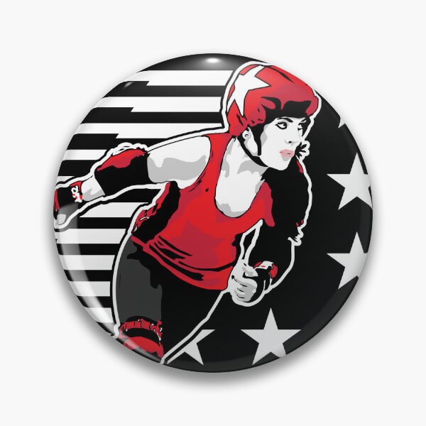 Item preview, Roller Derby Girl - Speed Lines - White/Red - Roller Derby designed and sold by Design Raptor.