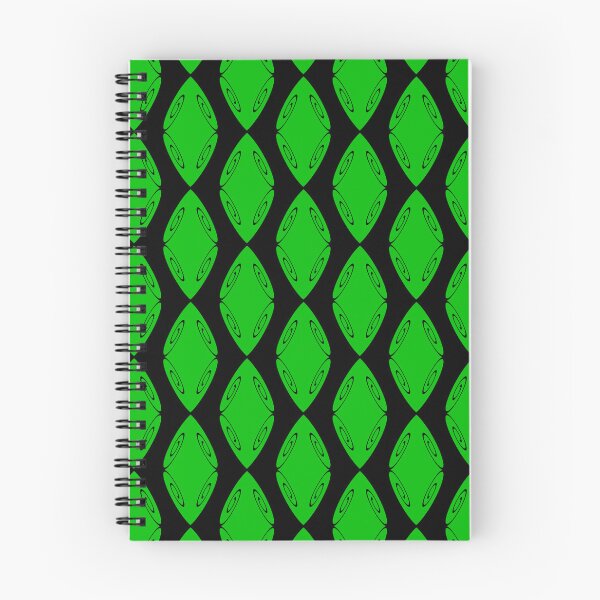 Item preview, Spiral Diamond Shield Green on Black Repeat 5748 designed and sold by Art in My Loft.
