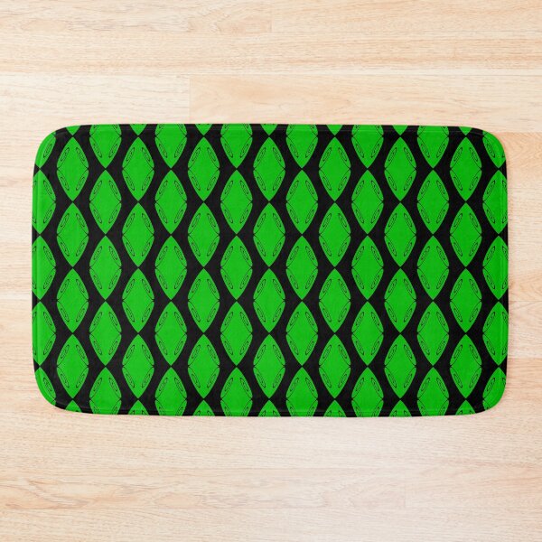 Item preview, Spiral Diamond Shield Green on Black Repeat 5748 designed and sold by Art in My Loft.