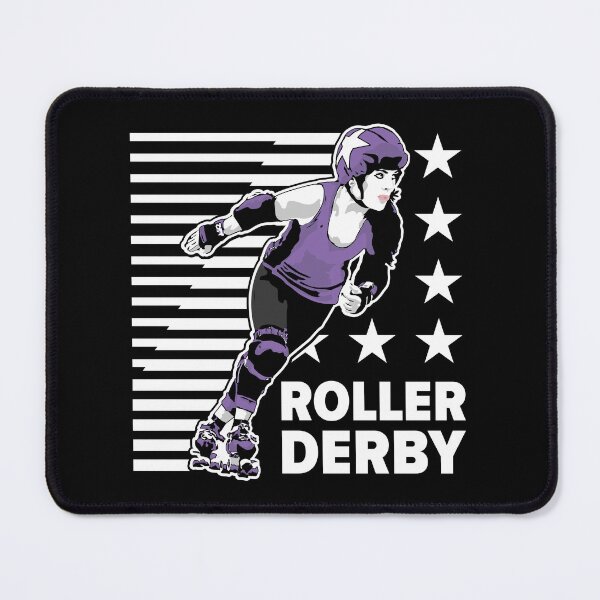 Item preview, Roller Derby Girl - Speed Lines - White/Purple - Roller Derby designed and sold by Design Raptor.