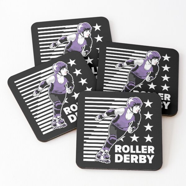Item preview, Roller Derby Girl - Speed Lines - White/Purple - Roller Derby designed and sold by Design Raptor.