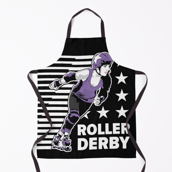 Item preview, Roller Derby Girl - Speed Lines - White/Purple - Roller Derby designed and sold by Design Raptor.