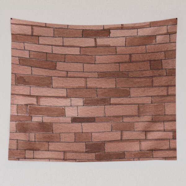 Item preview, Watercolor Red Brick Wall designed and sold by PotluckPrints.
