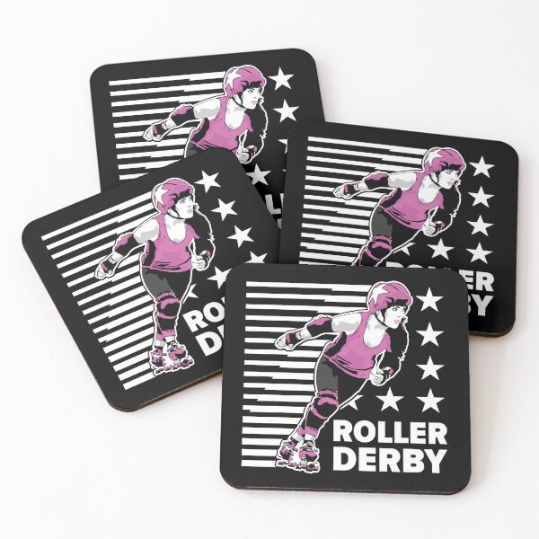 Item preview, Roller Derby Girl - Speed Lines - White/Pink - Roller Derby designed and sold by Design Raptor.