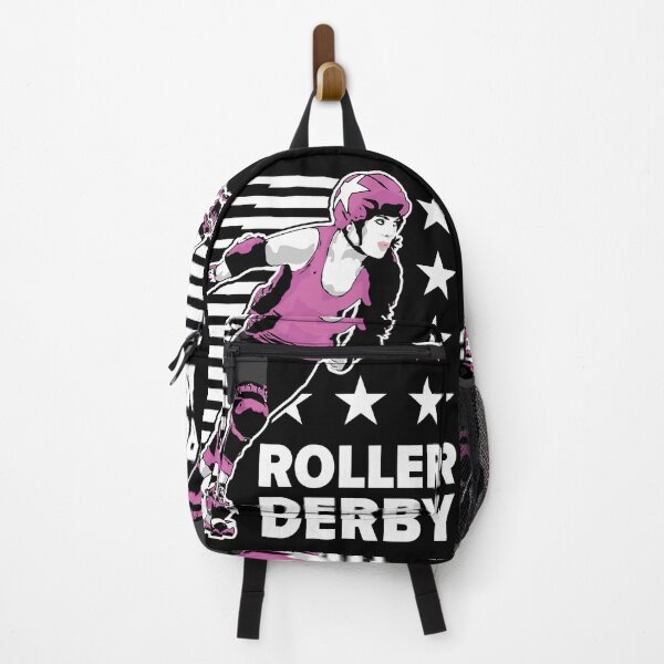 Item preview, Roller Derby Girl - Speed Lines - White/Pink - Roller Derby designed and sold by Design Raptor.