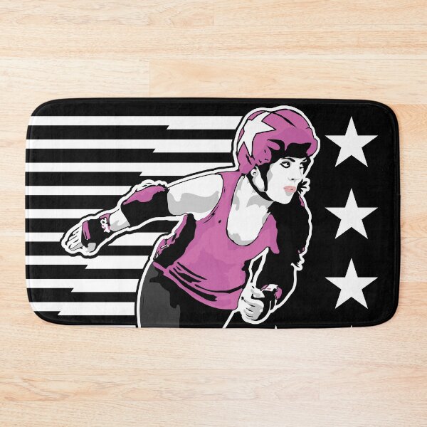 Item preview, Roller Derby Girl - Speed Lines - White/Pink - Roller Derby designed and sold by Design Raptor.