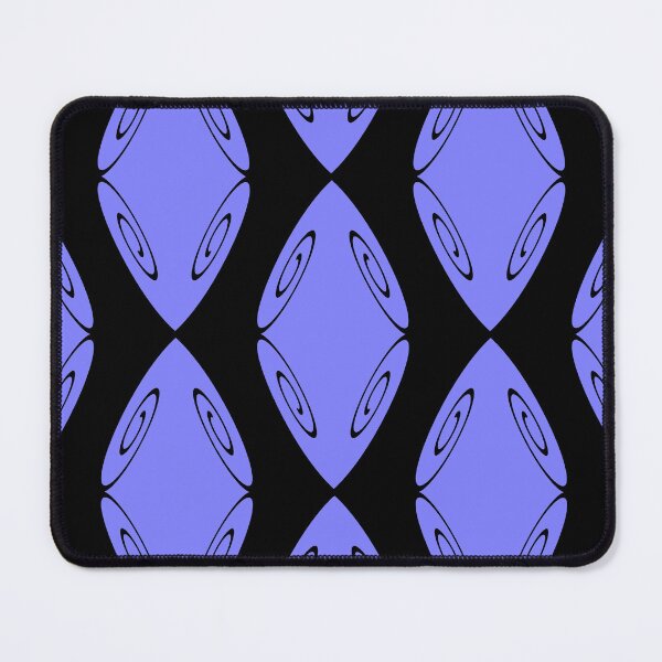 Item preview, Spiral Diamond Shield Blue on Black Repeat 5748 designed and sold by Art in My Loft.