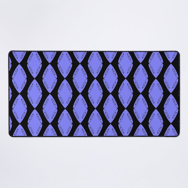 Item preview, Spiral Diamond Shield Blue on Black Repeat 5748 designed and sold by Art in My Loft.