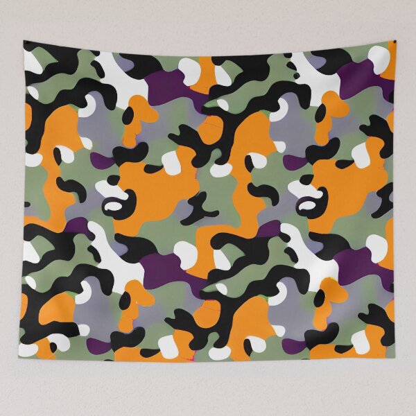 Item preview, Orange and Grey Camouflage Pattern designed and sold by Evolvity.