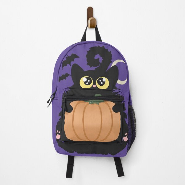 Item preview, Pumpkin Black Cat Backpack designed and sold by Cauliflander.