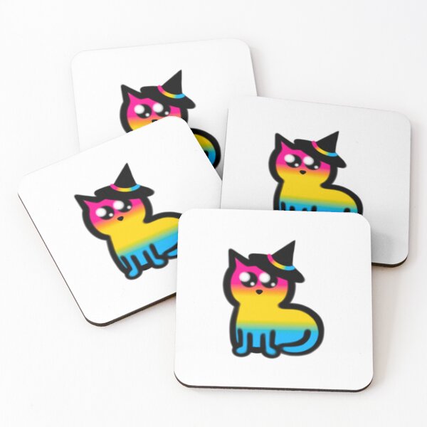 Item preview, Pansexual (Pan) Halloween Pride Witch Cat designed and sold by PlayfullyPride.