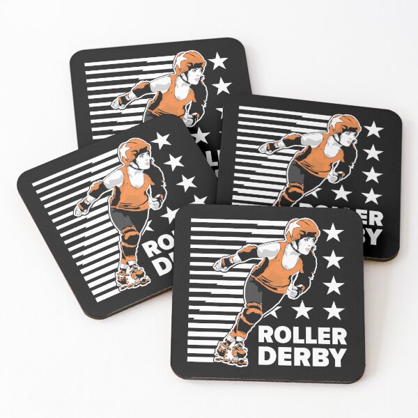 Item preview, Roller Derby Girl - Speed Lines - White/Orange - Roller Derby designed and sold by Design Raptor.