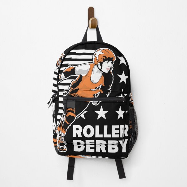 Item preview, Roller Derby Girl - Speed Lines - White/Orange - Roller Derby designed and sold by Design Raptor.