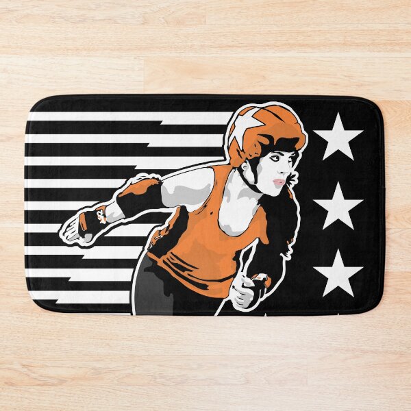 Item preview, Roller Derby Girl - Speed Lines - White/Orange - Roller Derby designed and sold by Design Raptor.