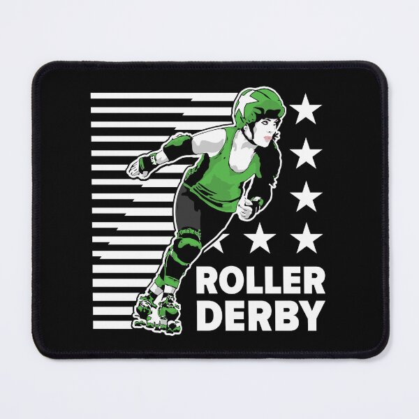 Item preview, Roller Derby Girl - Speed Lines - White/Green - Roller Derby designed and sold by Design Raptor.