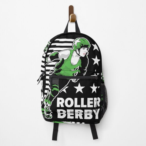 Item preview, Roller Derby Girl - Speed Lines - White/Green - Roller Derby designed and sold by Design Raptor.