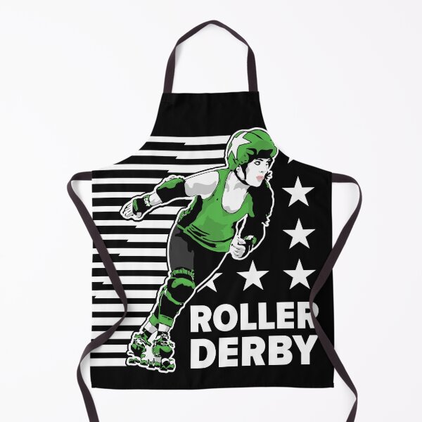Item preview, Roller Derby Girl - Speed Lines - White/Green - Roller Derby designed and sold by Design Raptor.