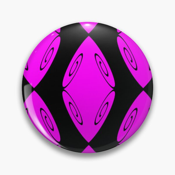 Item preview, Spiral Diamond Shield Magenta on Black Repeat 5748 designed and sold by Art in My Loft.