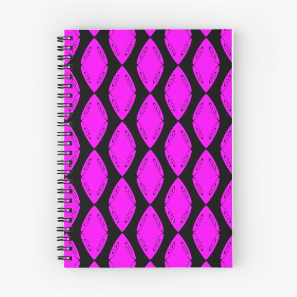 Item preview, Spiral Diamond Shield Magenta on Black Repeat 5748 designed and sold by Art in My Loft.