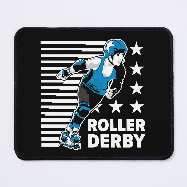 Item preview, Roller Derby Girl - Speed Lines - White/Blue - Roller Derby designed and sold by Design Raptor.