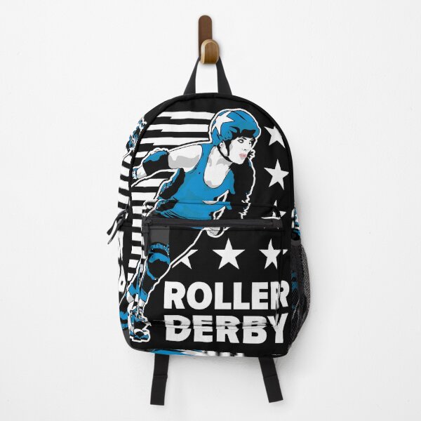 Item preview, Roller Derby Girl - Speed Lines - White/Blue - Roller Derby designed and sold by Design Raptor.