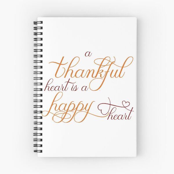 Item preview, thankful heart is a happy heart thanksgiving quote typography design designed and sold by MGdezigns.