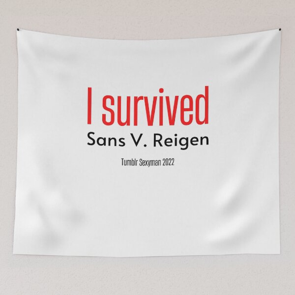 Item preview, I Survived Sans vs Reigen - Tumblr Sexyman Poll 2022 designed and sold by SundaySoup.