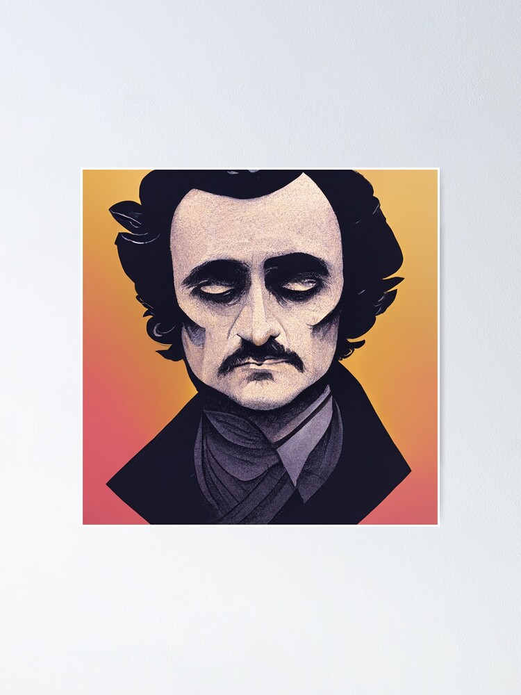 Edgar Allan Poe Caricature Poster