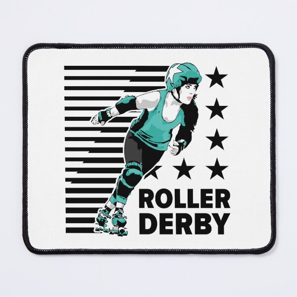 Item preview, Roller Derby Girl - Speed Lines - Black/Teal - Roller Derby designed and sold by Design Raptor.