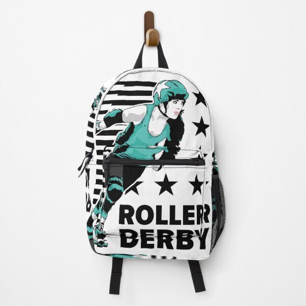 Item preview, Roller Derby Girl - Speed Lines - Black/Teal - Roller Derby designed and sold by Design Raptor.