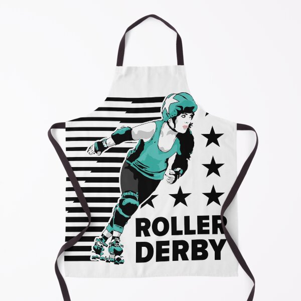 Item preview, Roller Derby Girl - Speed Lines - Black/Teal - Roller Derby designed and sold by Design Raptor.