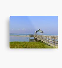 Dock on the Beach Metal Print