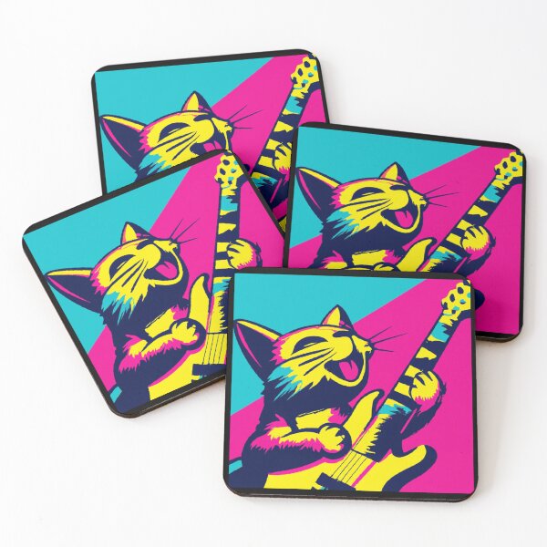Item preview, Pop Art Cat Playing Guitar designed and sold by Lois Eastlund.