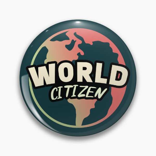 Item preview, World Citizen || Minimalist Planet Earth || Colorful World Map designed and sold by MadSwellDesigns.
