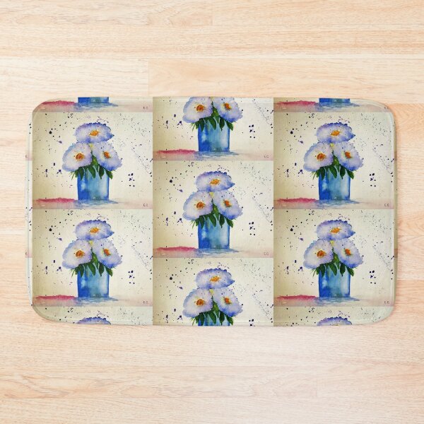 Item preview, Bright purple watercolor flowers designed and sold by watercolorsLiz.