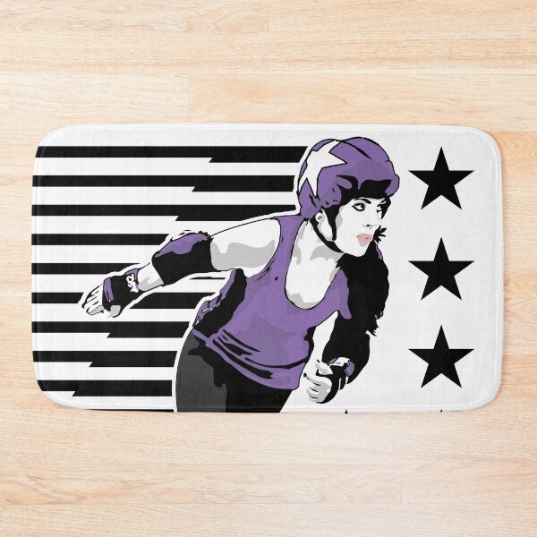 Item preview, Roller Derby Girl - Speed Lines - Black/Purple - Roller Derby designed and sold by Design Raptor.
