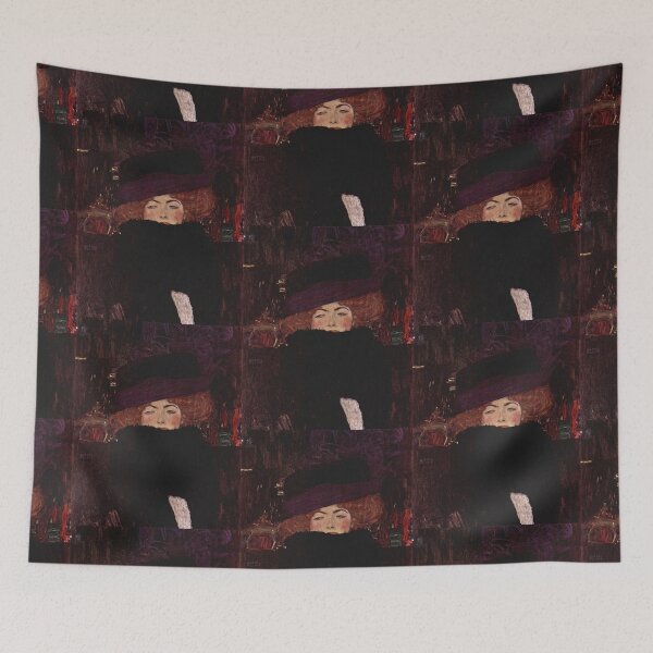 Item preview, Gustav Klimt Austrian painter Dame mit Hut und Federboa (1909) designed and sold by TeeARTHY.
