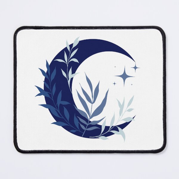 Item preview, Blue Aesthetic Floral Moon Design designed and sold by DesignByAvery.