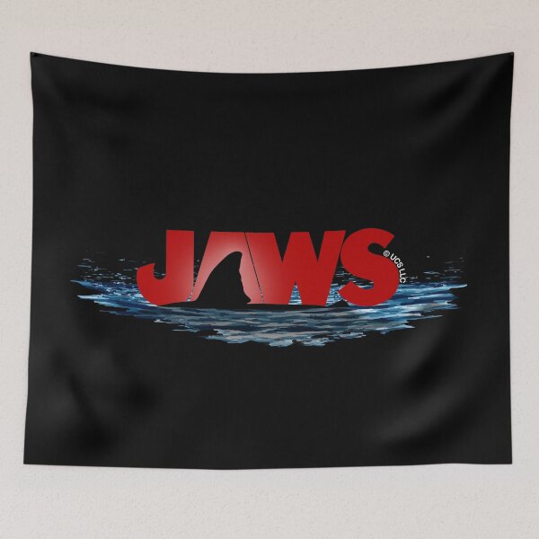 Item preview, JAWS LOGO with GREAT WHITE SHARK FIN EMERGING FROM THE OCEAN SURFACE designed and sold by KoolDsigns-FLIX.