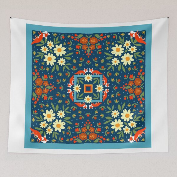 Item preview, Fox Flowers Bandana Design designed and sold by RDevane.