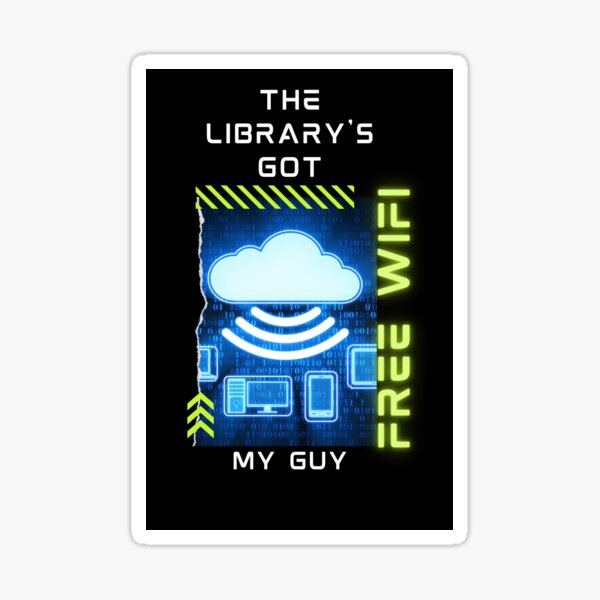 Item preview, Free WiFi @the Library designed and sold by Cucubert.
