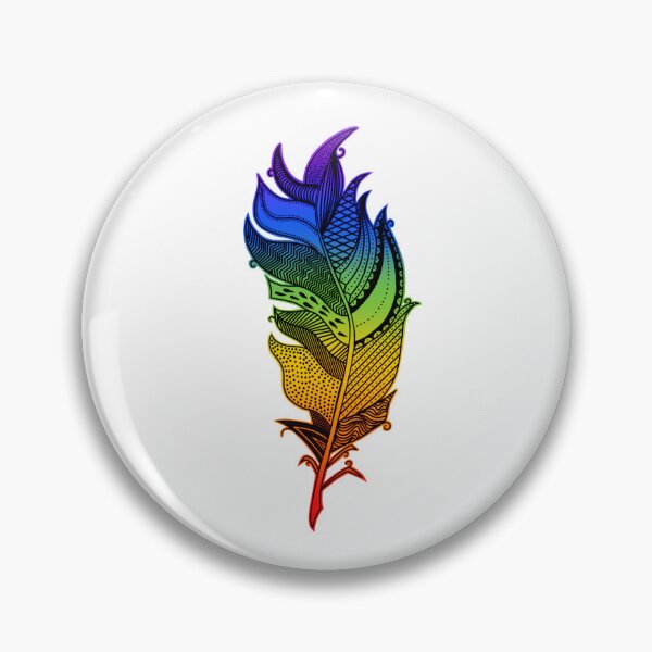 Artikelvorschau, Rainbow Feather Illustration (Transparent) entworfen und verkauft von Laaara1909.
