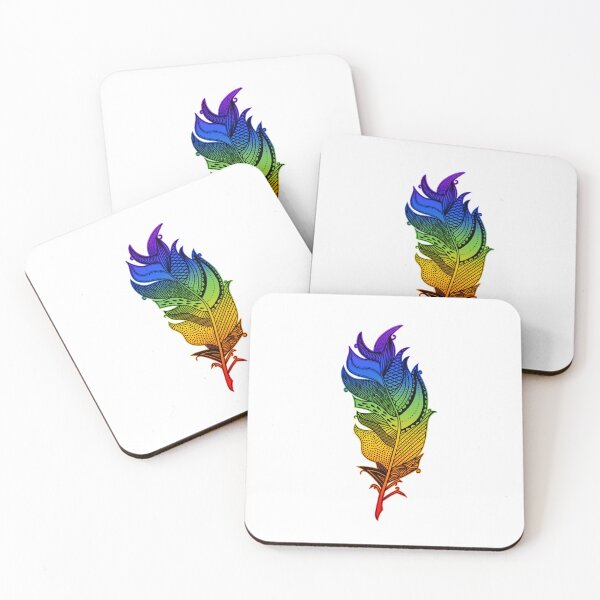 Artikelvorschau, Rainbow Feather Illustration (Transparent) entworfen und verkauft von Laaara1909.