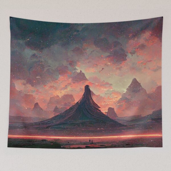 Item preview, View of Mountain on Mars Sci-Fi designed and sold by Tekumart.