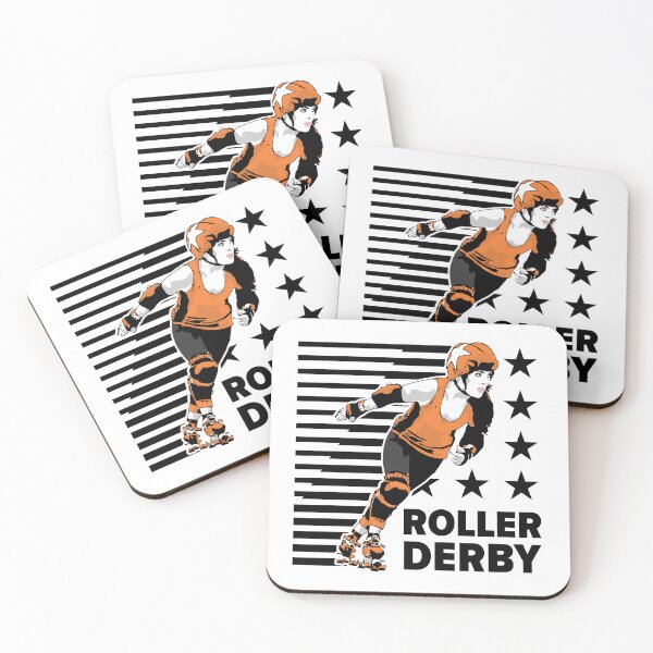 Item preview, Roller Derby Girl - Speed Lines - Black/Orange - Roller Derby designed and sold by Design Raptor.