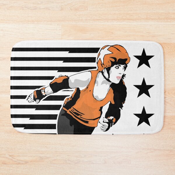 Item preview, Roller Derby Girl - Speed Lines - Black/Orange - Roller Derby designed and sold by Design Raptor.