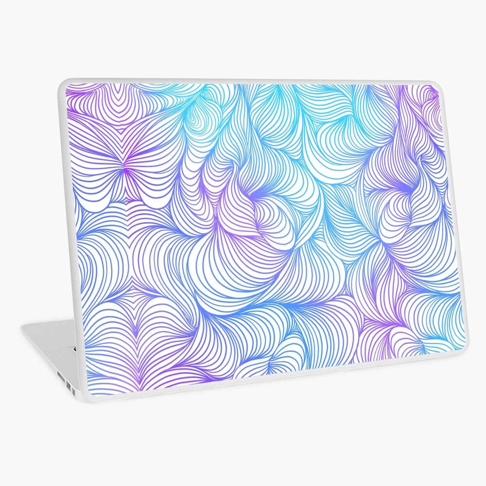 Blue and Purple Swirls Laptop Skin